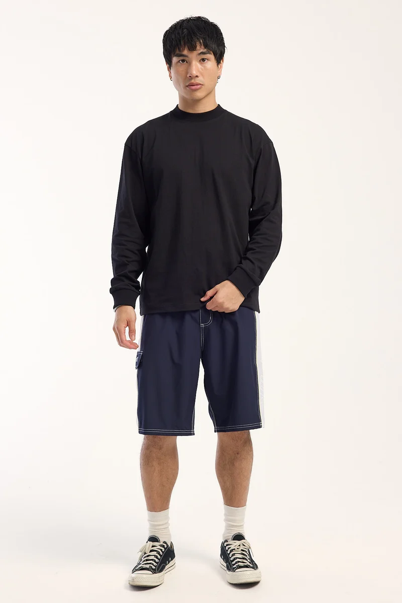 Thrills Outcast Elastic Waist Boardshort Total Eclipse