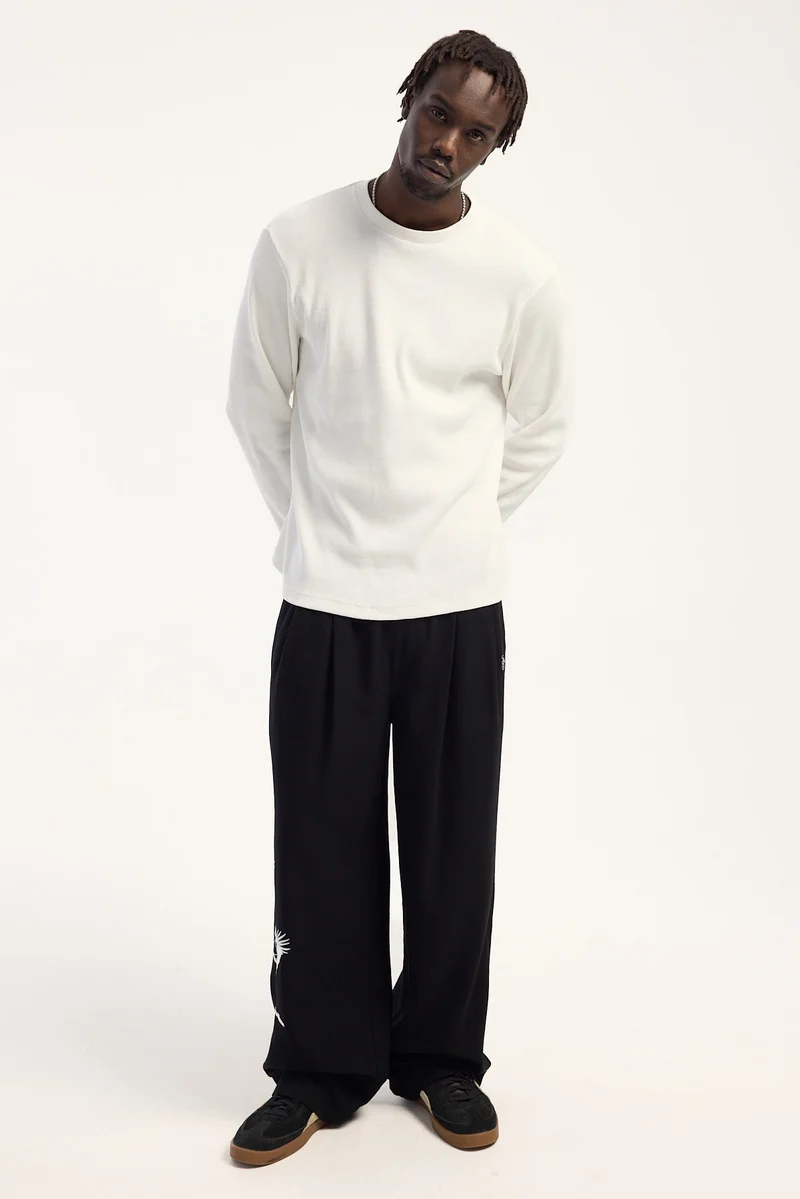 Common Need Sora Baggy Pleated Pant Black