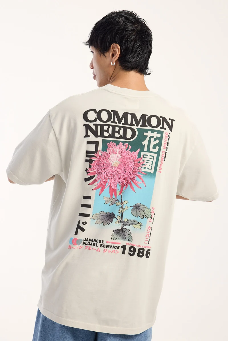 Common Need Dew Heavyweight Boxy Tee Washed Grey Fog