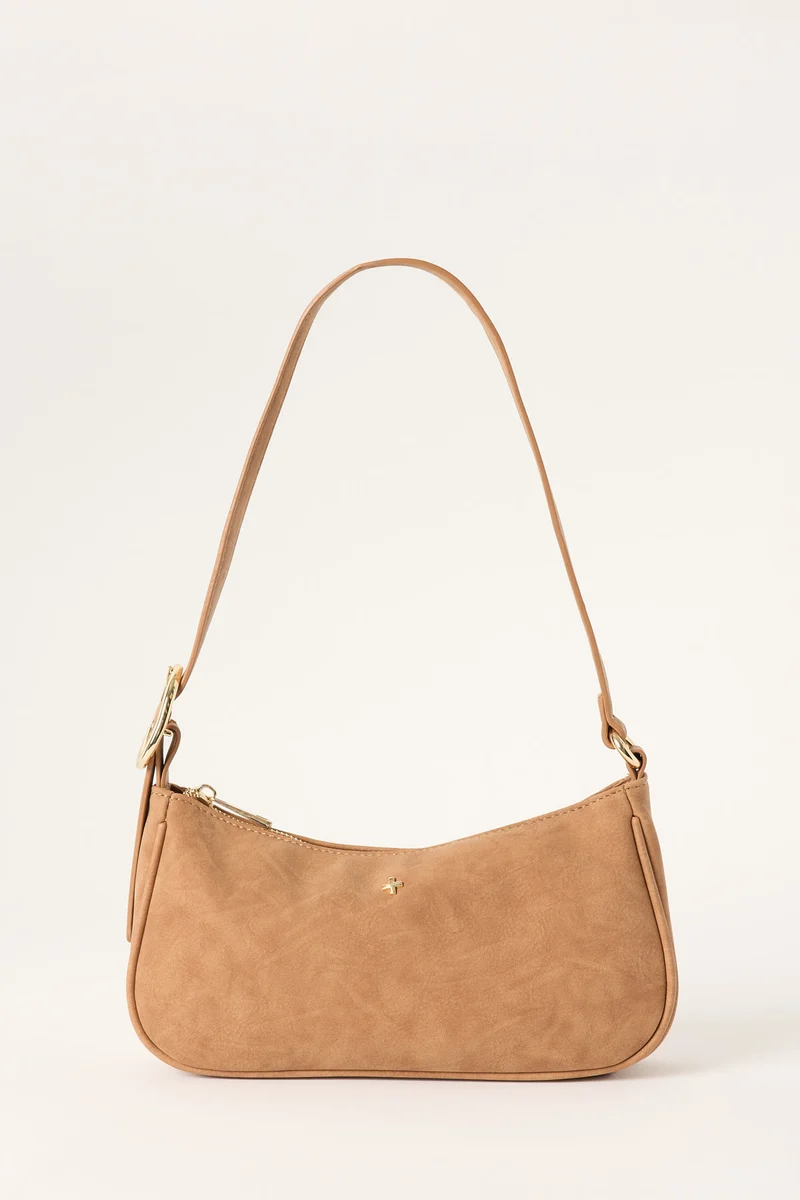Peta + Jain Jesabel Shoulder Bag Tan Suede