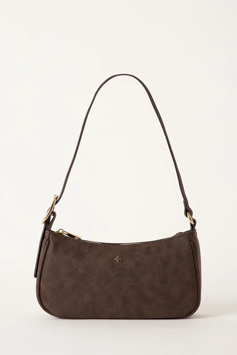 Peta + Jain Jesabel Shoulder Bag Espresso Suede