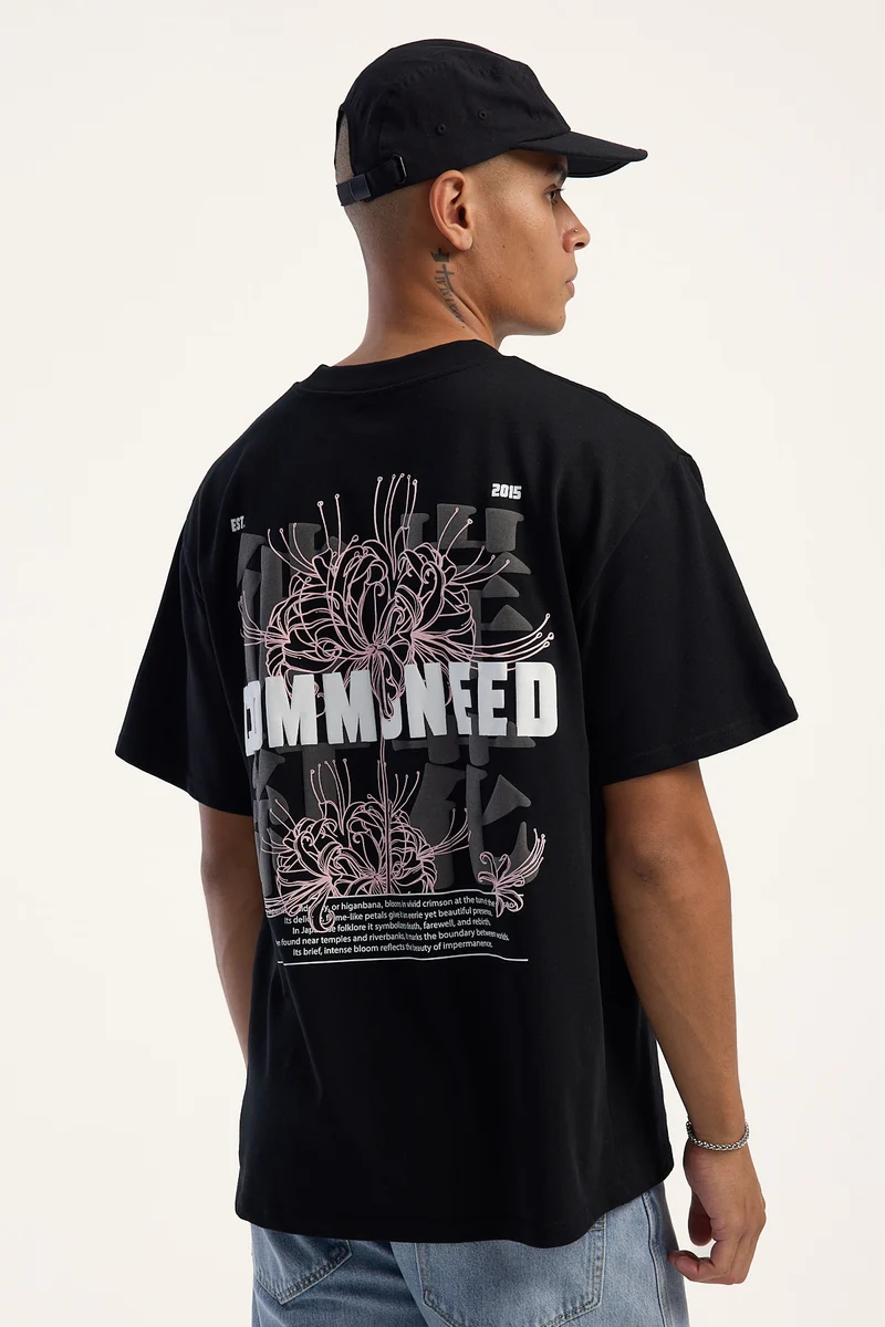 Common Need Equinox Heavyweight Relaxed Tee Black
