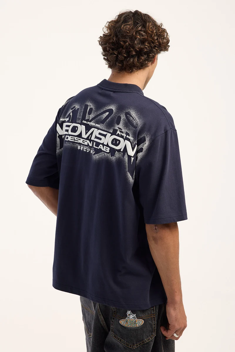 Neovision Etch Street Super Heavy Tee Abyss Navy
