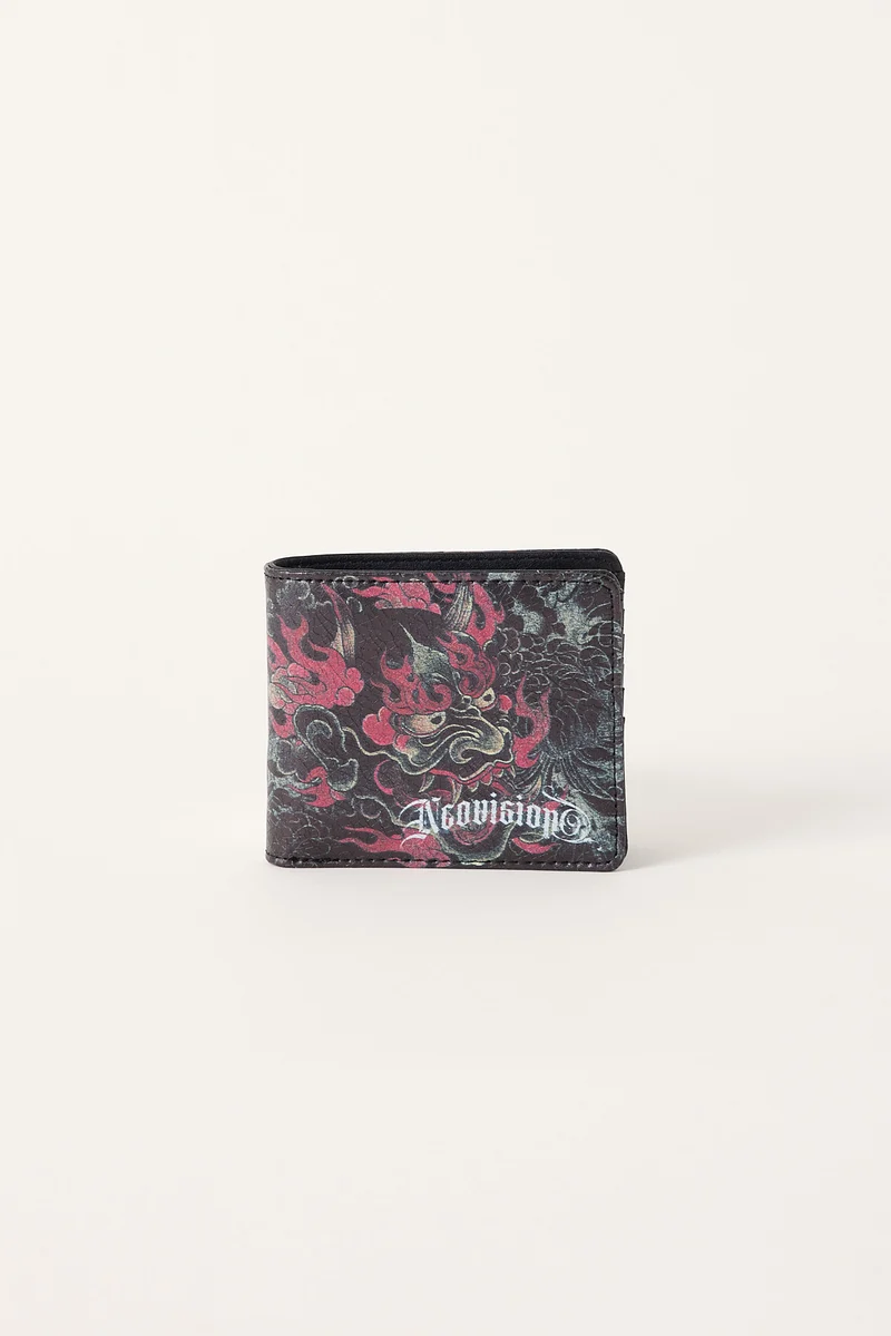 Neovision Duality Distressed Leather Wallet Black