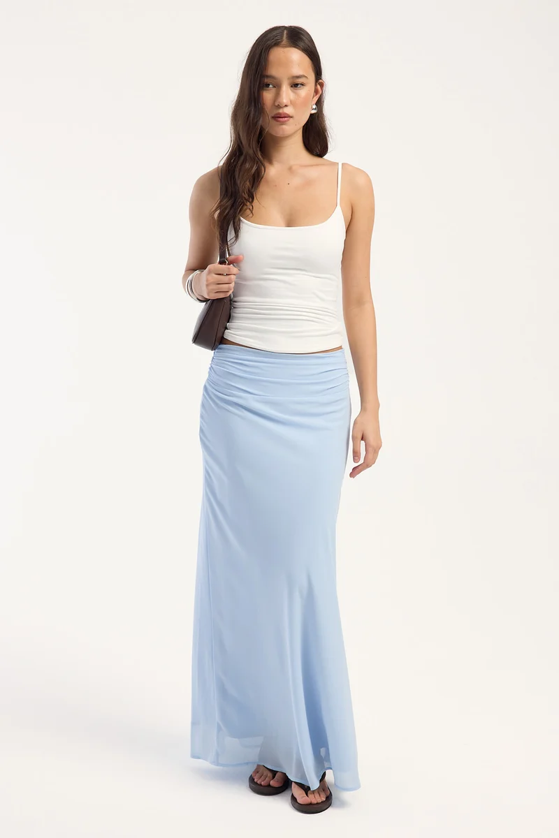 Luck & Trouble Aliyah Maxi Skirt Blue