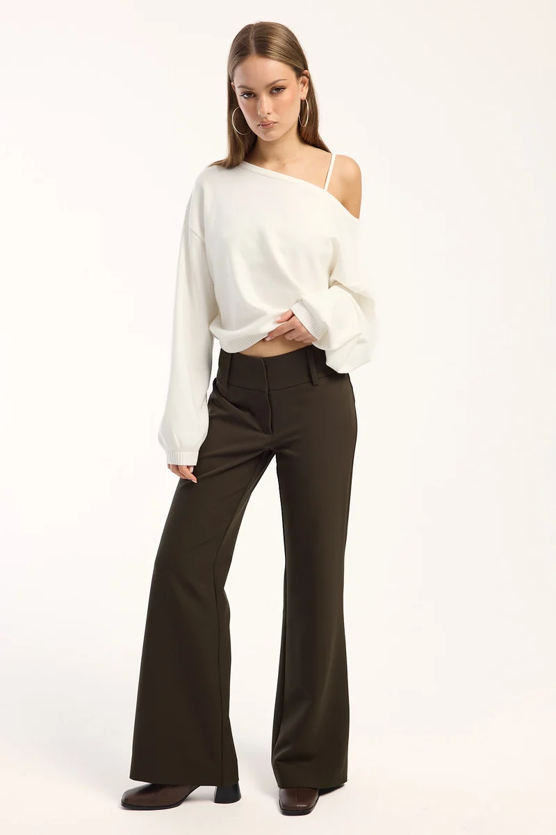 Luck & Trouble Annika Mid Rise Pant Olive