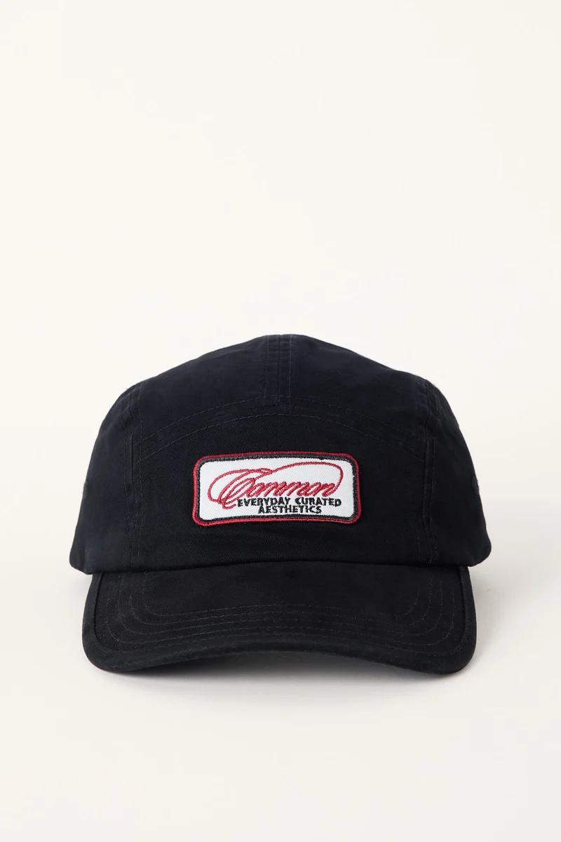 Common Need Repose 5 Panel Cap Washed Black