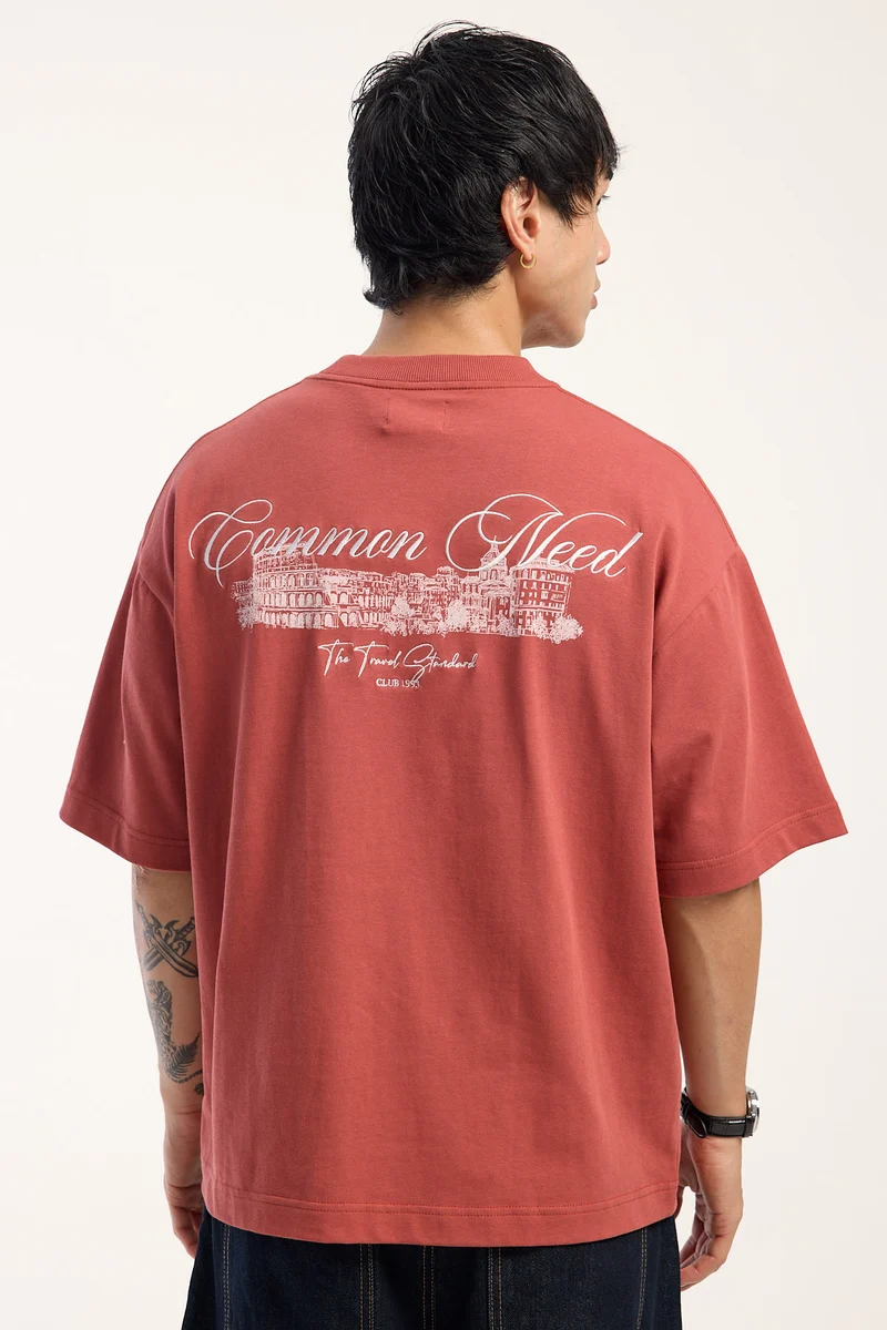 Common Need Colosseum Heavyweight Easy Tee Vintage Red