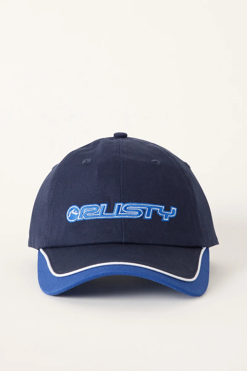 Rusty FLIP DADDY PANEL DAD CAP NAVY BLUE 1