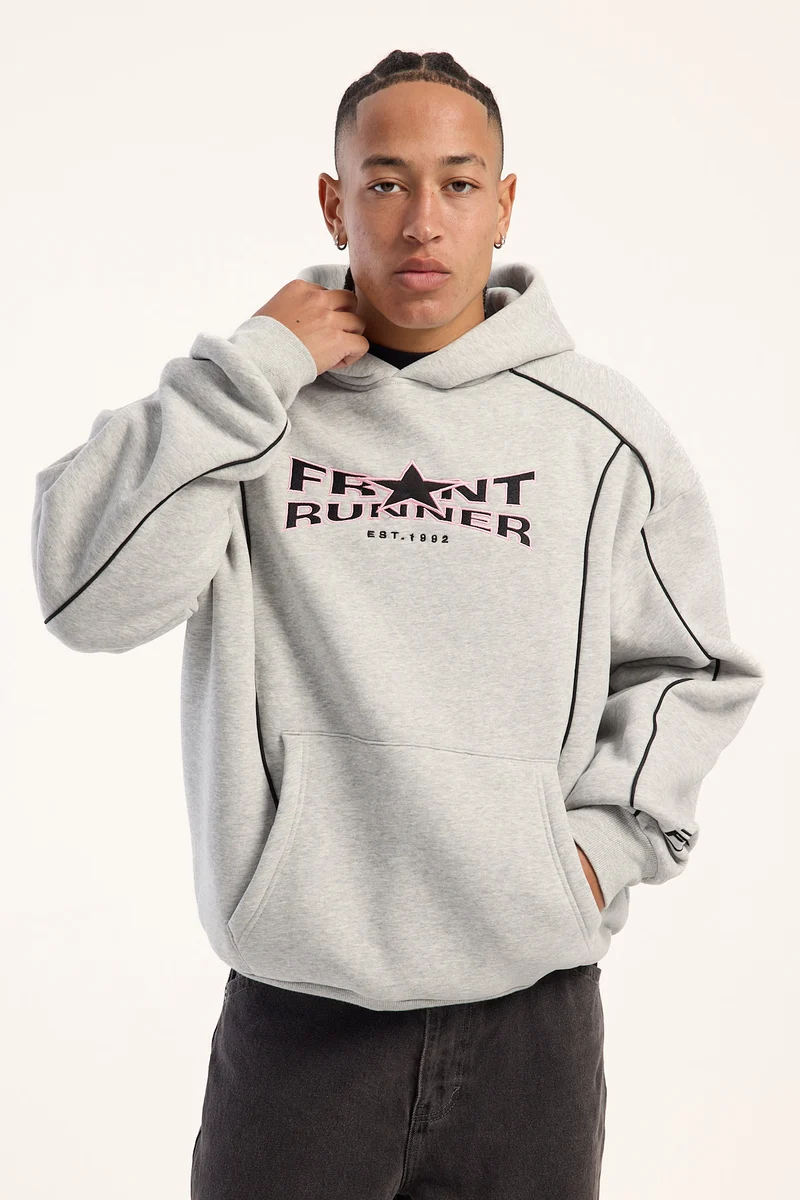 Front Runner Apex Piping Hoodie Grey Marle