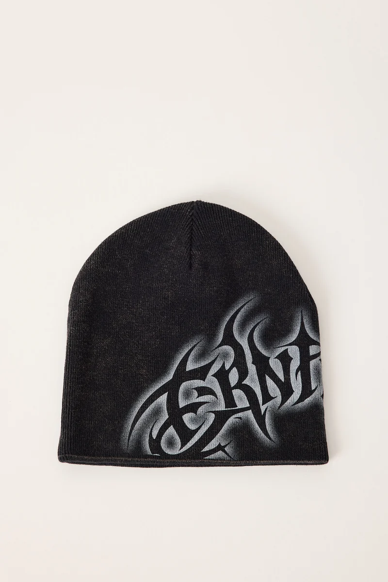 Front Runner Ashline Skull Beanie Washed Black Washed Black
