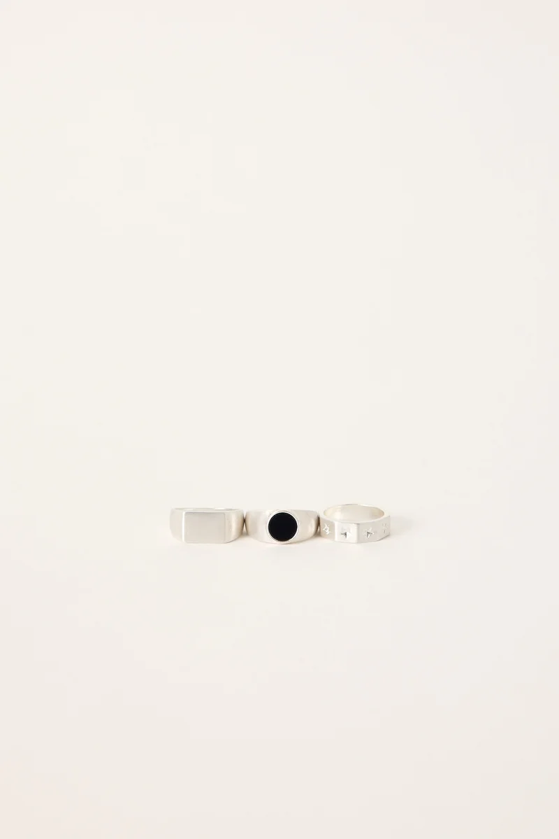 Common Need Tangle Ring 3 Pack Antique Silver