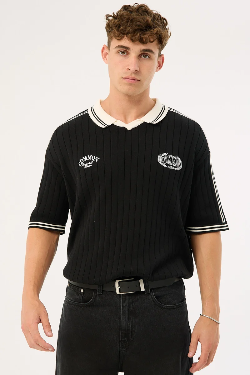 Common Need Veloce Knit Soccer Jersey Black