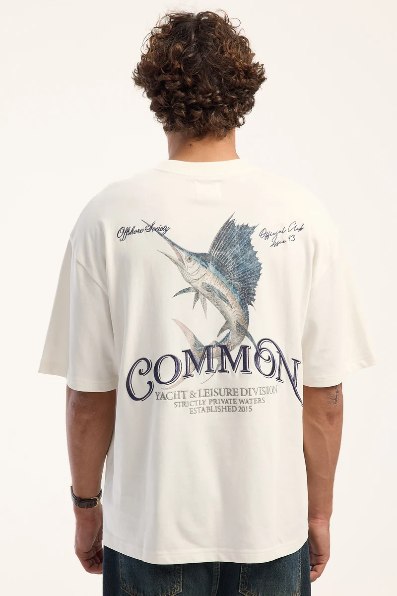 Common Need Marina Heavyweight Easy Tee Off White