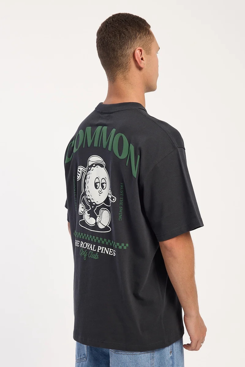 Common Need Caddie Heavyweight Boxy Tee Night Black