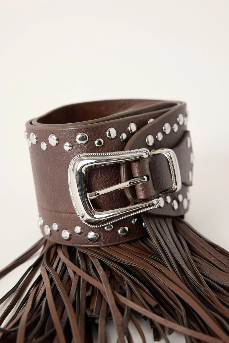 Token Sahara Fringe Belt Brown