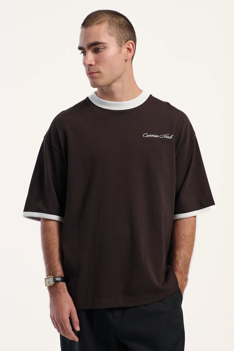 Common Need Era Heavyweight Easy Tee Coffee Brown