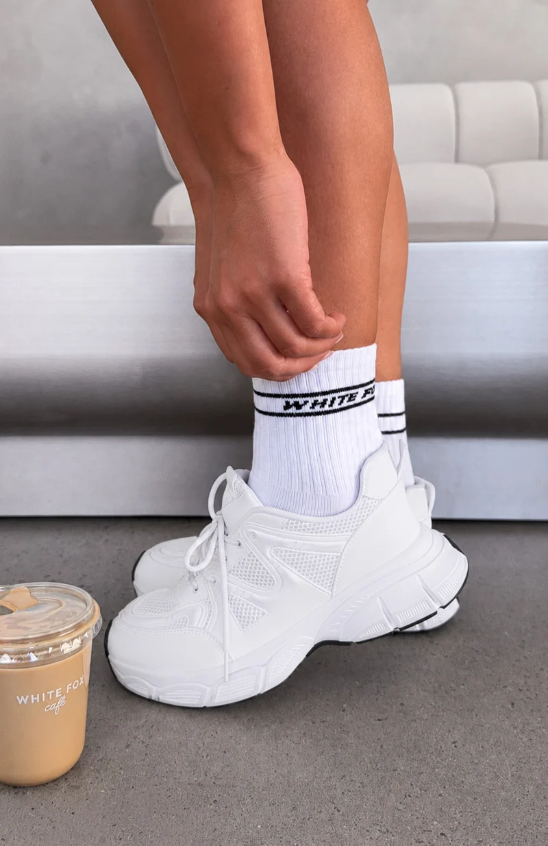 All Over It Socks White/Black