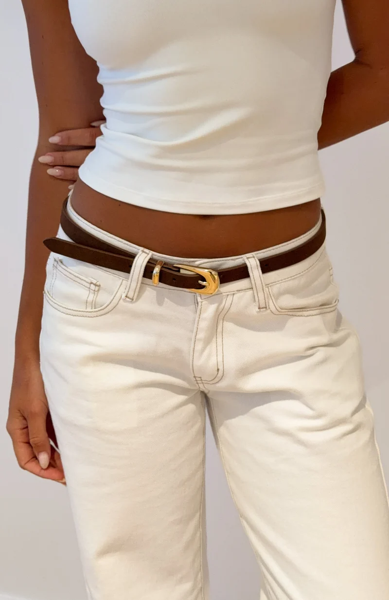 Samuel Belt Chocolate Faux Suede