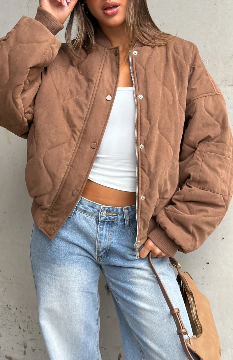 Soft Love Bomber Jacket Mocha