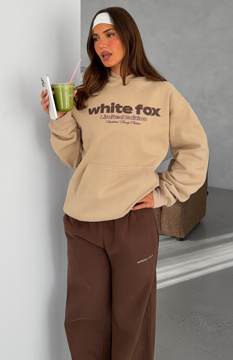 Made Up My Mind Oversized Hoodie Beige