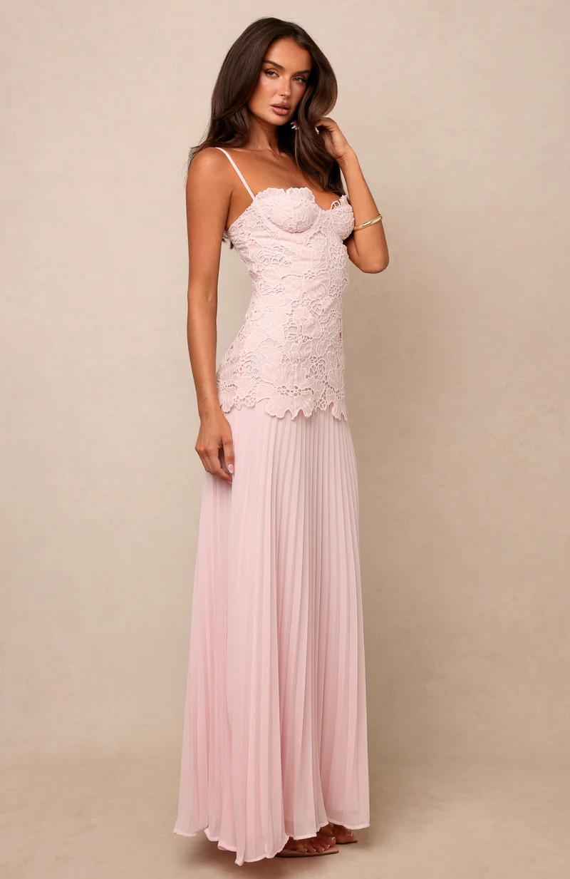 Borrowed Heart Maxi Dress Baby Pink