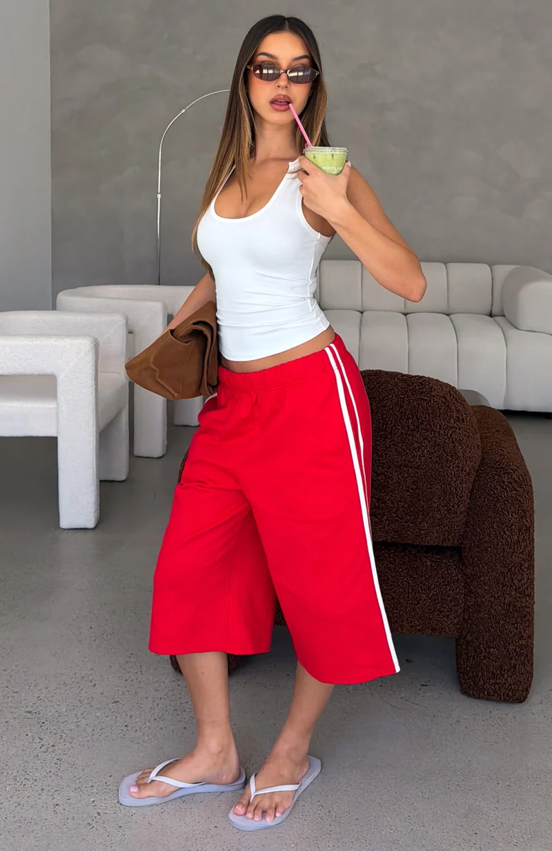 Call It Ours Relaxed Shorts Red