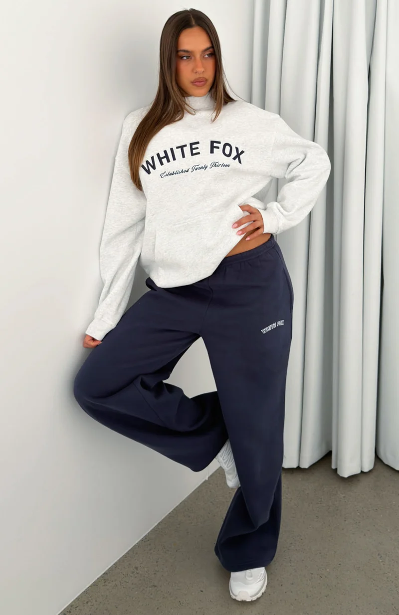 Found It Out Wide Leg Sweatpants Navy