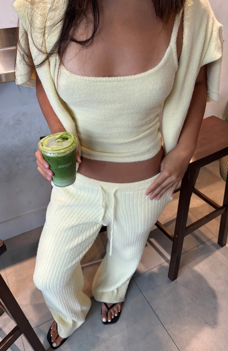 Lazy Kiss Knit Top Lemon