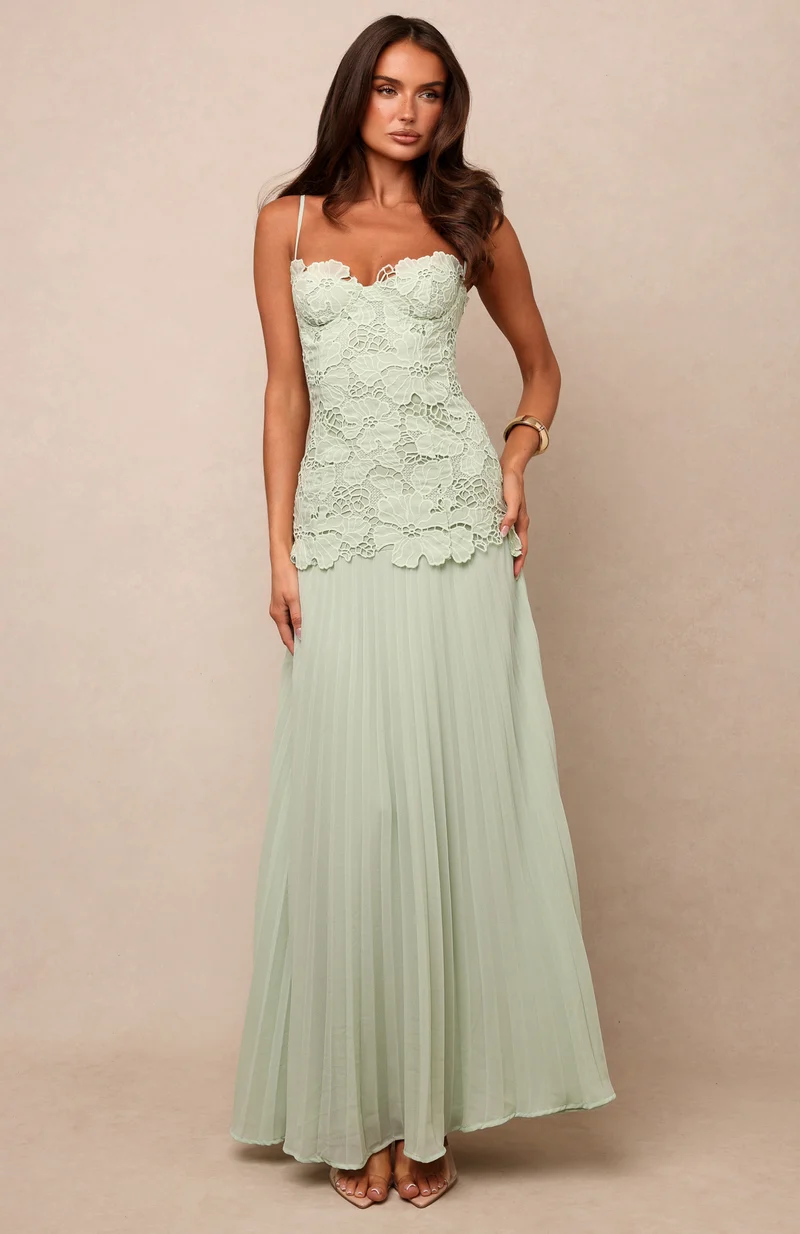 Borrowed Heart Maxi Dress Mint
