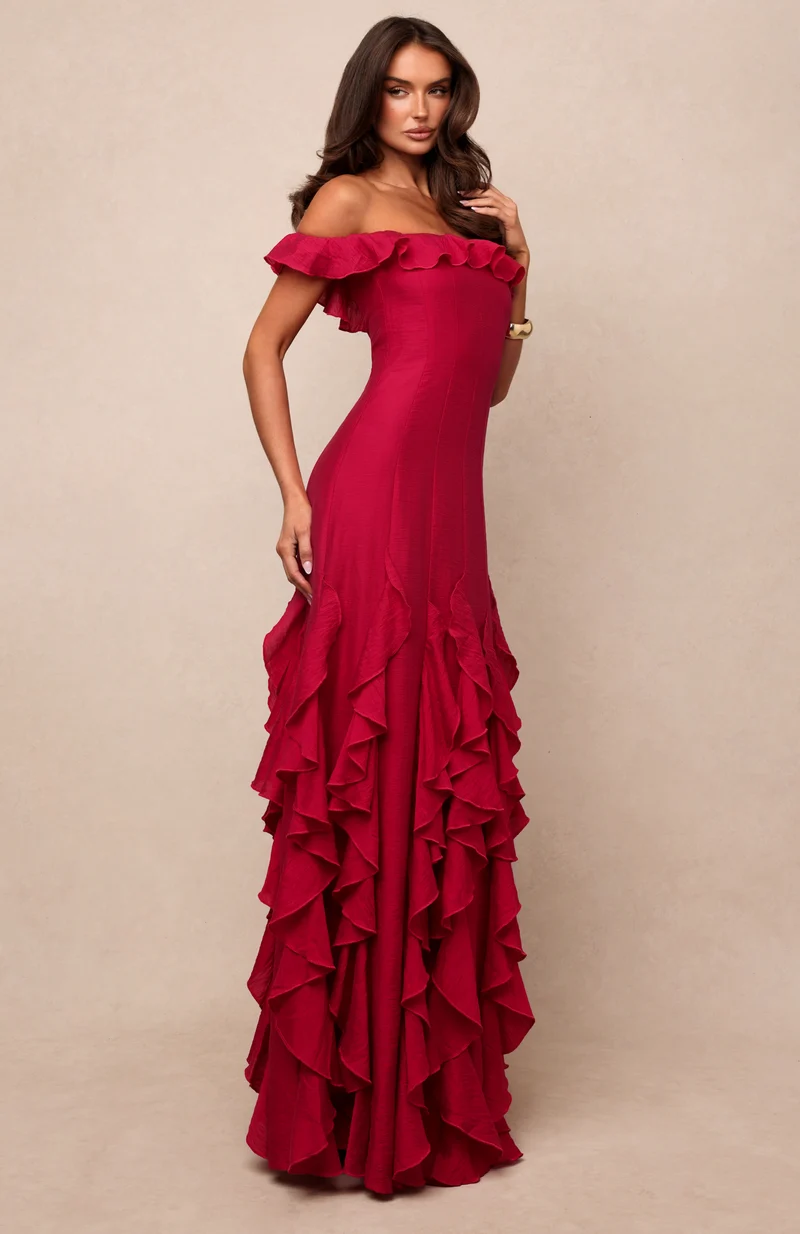 Beach Club Please Maxi Dress Fuchsia