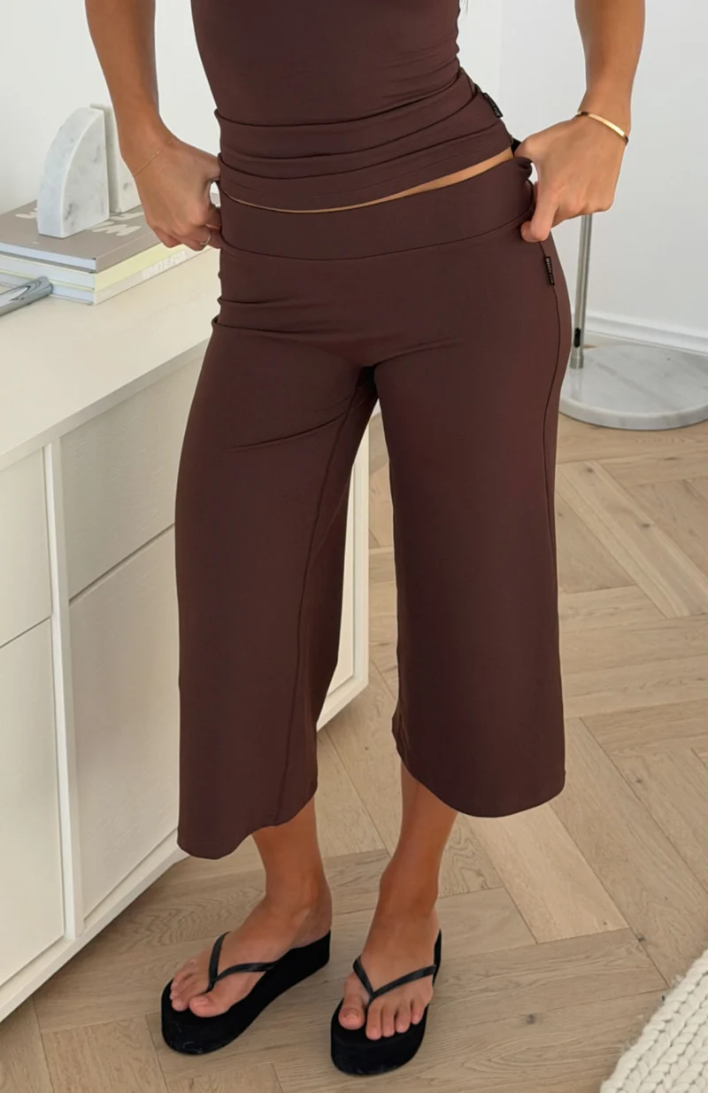 Can't Go Wrong Wide Leg Capri Chocolate