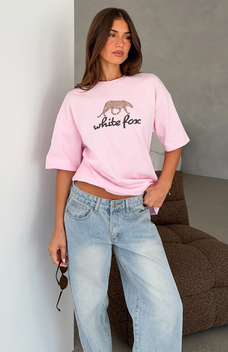 Wild Thing Oversized Tee Pink