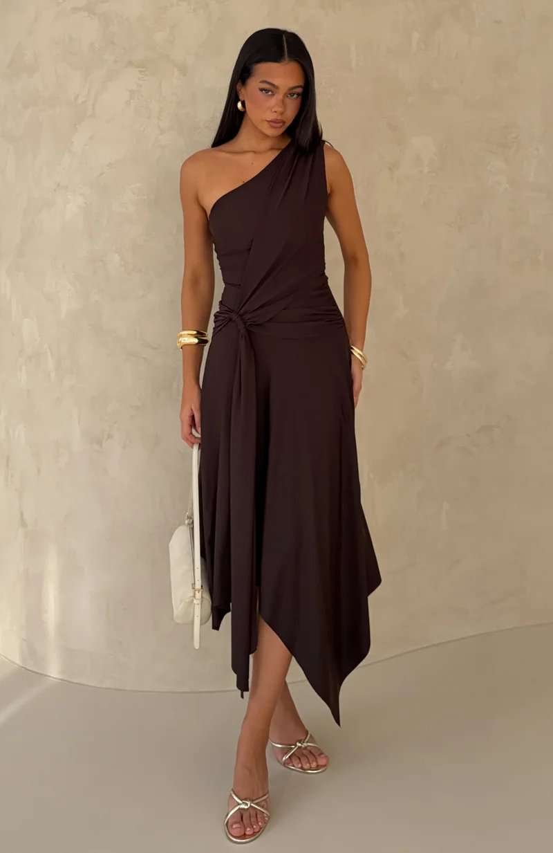 Drifting Away Maxi Dress Chocolate