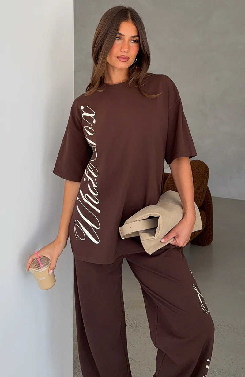 Luxurious Girl Oversized Tee Chocolate