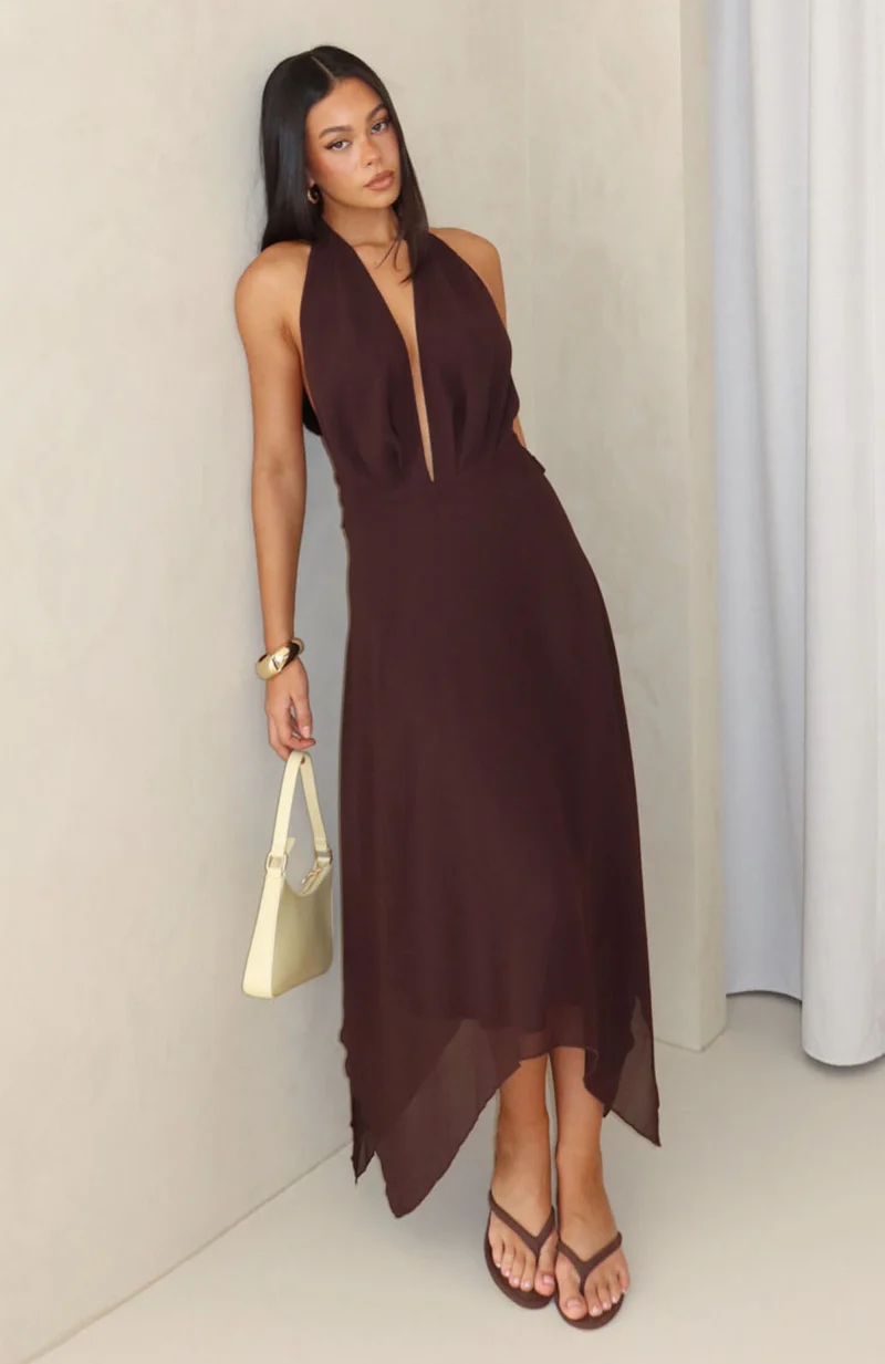 Weightless Maxi Dress Chocolate