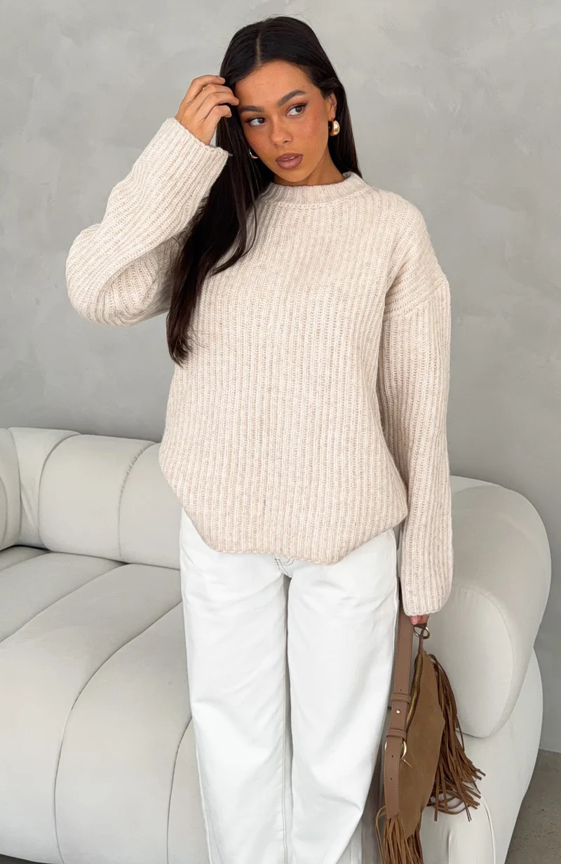 Lavinia Knit Sweater Oat Marle